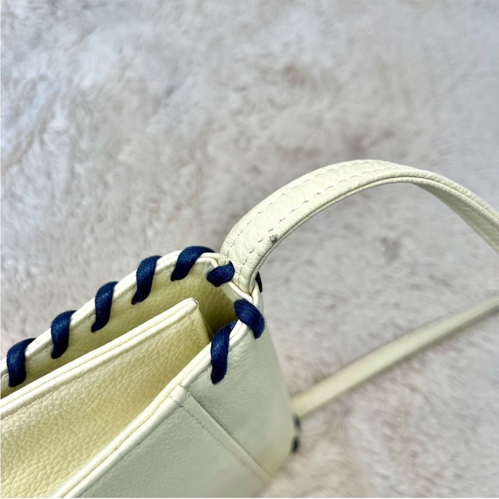 Rare Vintage YSL Cassandra Cream Braided Shoulder Bag - Picture 16 of 17